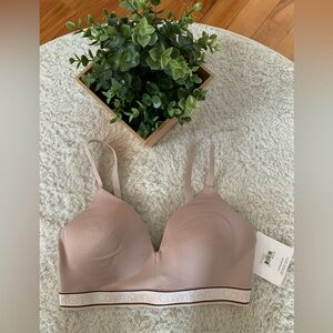 Calvin Klein Seamless Bra in Light Brown
